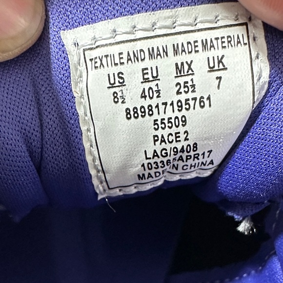 Everlast Pace 2 Memory Foam Purple and White Sneakers Women’s 8.5 New - Picture 3 of 9